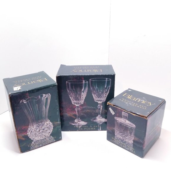 VTG 24% GENUINE CRYSTAL JAM JAR VASE CORDIAL GLASS - Picture 2 of 10